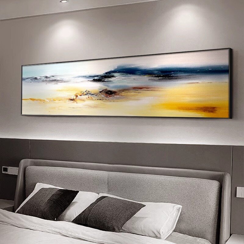 Metal Mural Decorative Painting Manufacturer - Hotel Homestay Canvas for Living Room Sofa Backwall Bedroom Long Decorative Artwork