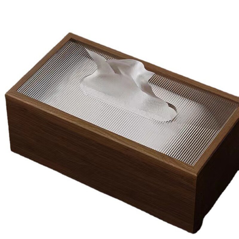 Hotel Tissue Box Manufacturer - Chinese Table Decoration Customized Walnut Wood for Restaurant Bar with Cover