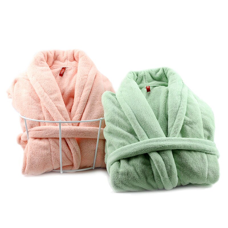 Bathrobe Set Manufacturer - Christmas Promotion Gift Slippers Sexy Sleeping Dressing Gown for Women Wholesale Custom Coral Fleece