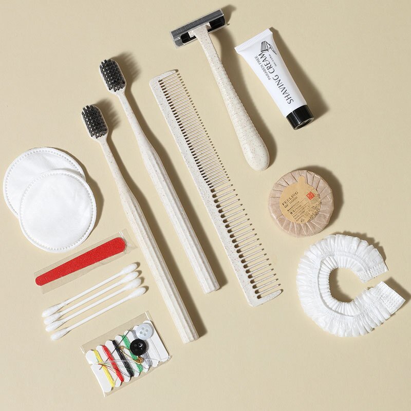 Hotel Amenities Set Manufacturer - Shampoo Shower Gel Body Lotion Tube Packaging Travel Eco-friendly Toothbrush Accessories Set