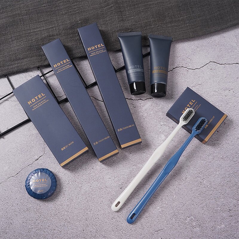 Hotel Amenity Dental Kit Manufacturer - Ecofriendly White Disposable Toiletries Amenities Toothbrush Kit Toothpaste Amenity Set