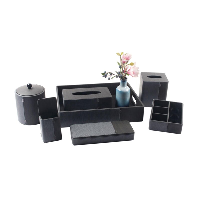 Hotel Accessories Manufacturer - PU Leather Guest Room Amenities Leather Product for Guestroom