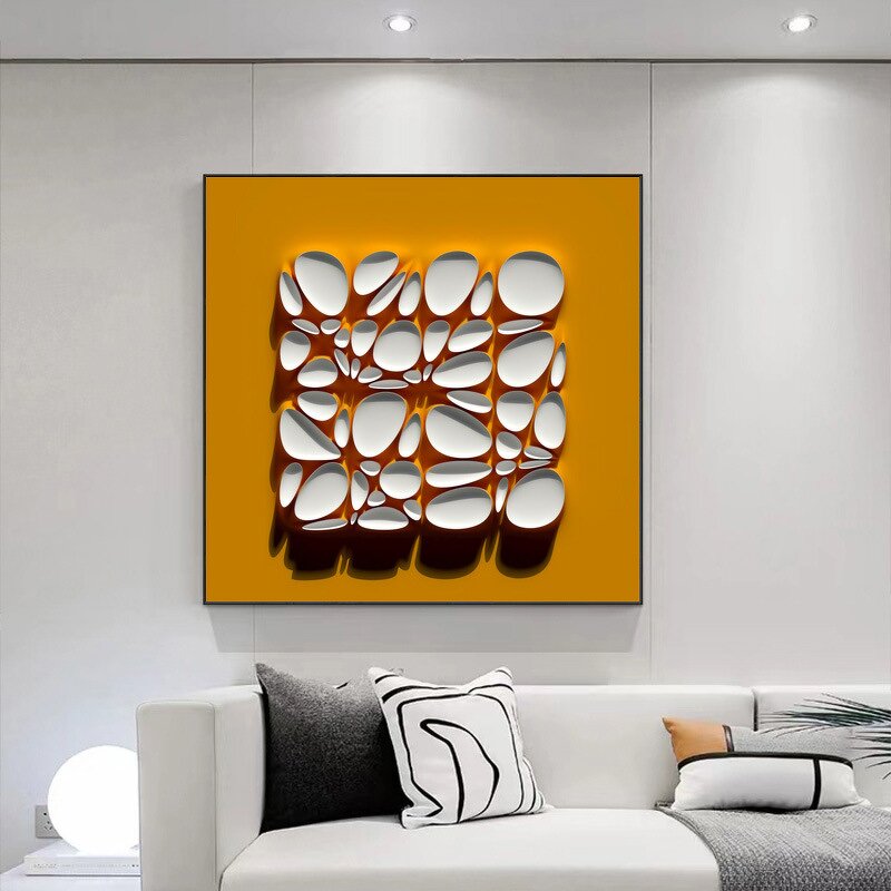 Framed Oil Print Manufacturer - Wholesale Custom Hotel Project Artwork Living Room Home Decorative on Canvas Wall Art Modern Abstract