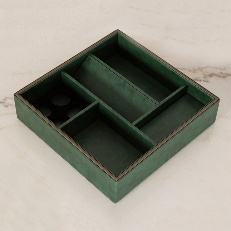 Hotel Room Leather Set Manufacturer - Luxury Wooden Foreskin Tray Paper Towel Box Tea Box Service Guide LOGO Custom Guest Room Goods