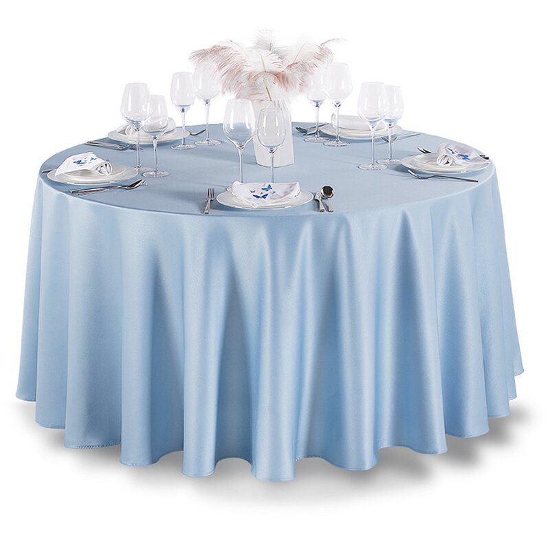 Tablecloth Manufacturer - High Quality Luxury Gold Polyester Fabric Velvet Brocade Round Rectangle PVC for Wedding Banquet