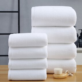 Towel Manufacturers - Hilton Indian Plush White 100% Bamboo Cotton Shower Tools Luxury Hotel Bath Set