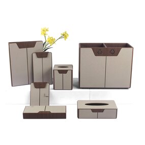 Hotel Accessories Manufacturer - PU Leather Guest Room Amenities Leather Product for Guestroom