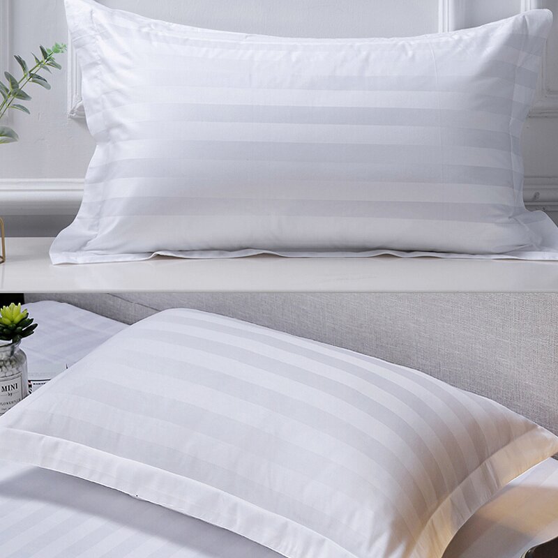 Pillowcase Manufacturer - Luxury Designer Bedding Line Cotton Embroidered Logo with Custom Queen Size Hand Zipper Style