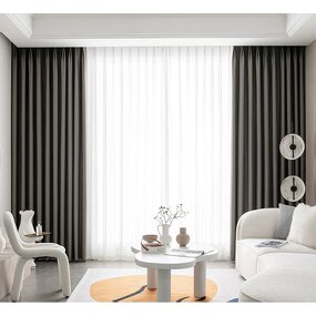 Blackout Curtains Manufacturer - 3 Layer Faux Linen/polyester Thermal Insulated Window Drapes 100% for Living Room Bedroom