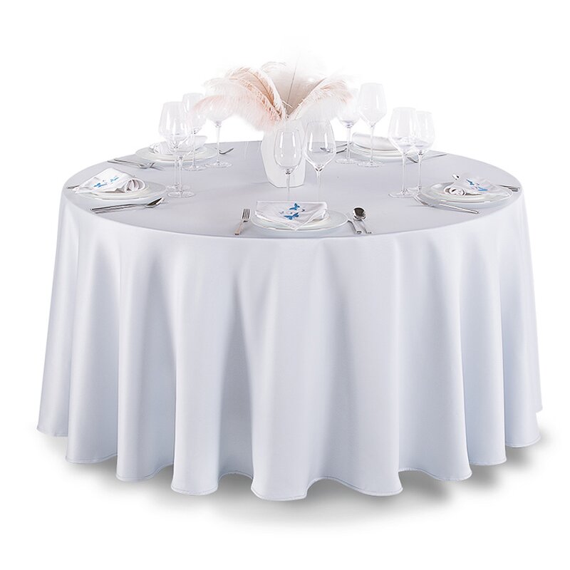 Tablecloth Manufacturer - High Quality Luxury Gold Polyester Fabric Velvet Brocade Round Rectangle PVC for Wedding Banquet