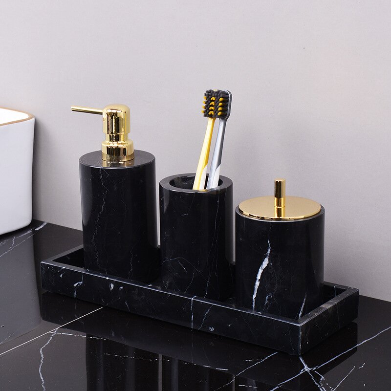 Bathroom Accessories Set Manufacturer - Toothbrush Holder Toothbrush Cup Soap Dispenser Bathroom Decor Sets