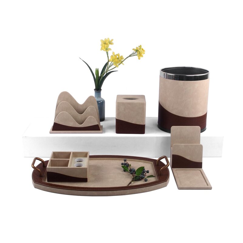 Hotel Accessories Manufacturer - PU Leather Guest Room Amenities Leather Product for Guestroom