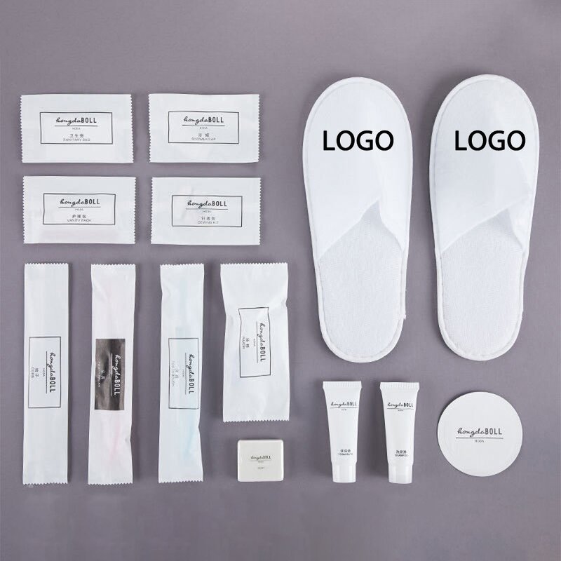 Hotel Supplies Manufacturer - Wholesale Custom Airbnb Disposable Unisex Slippers Wash Set Luxury Bathroom Toiletries Amenity