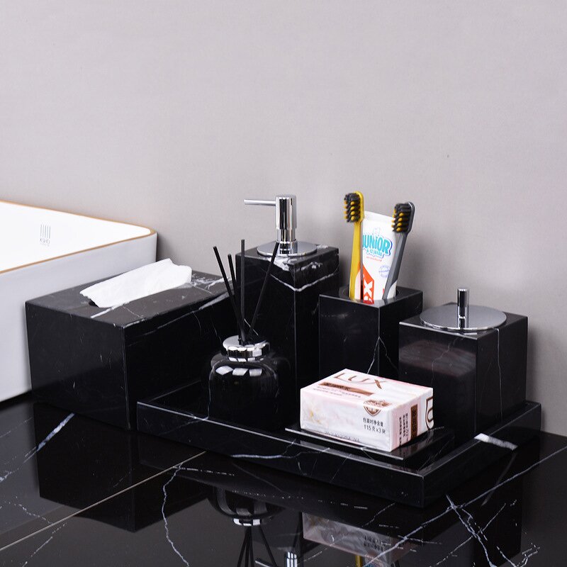 Bathroom Accessories Set Manufacturer - Toothbrush Holder Toothbrush Cup Soap Dispenser Bathroom Decor Sets