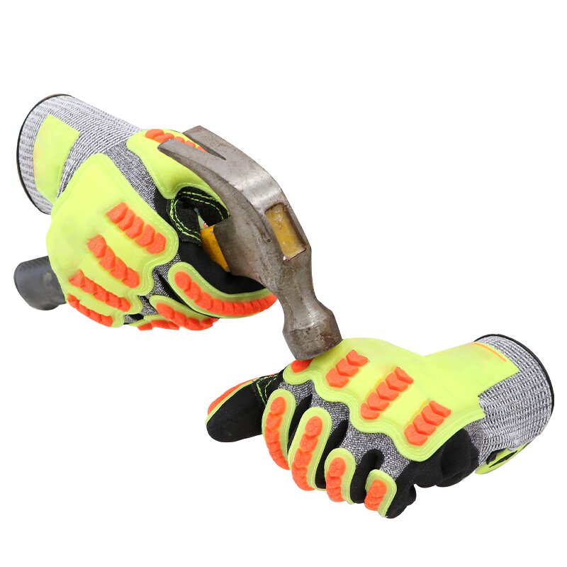 Work Gloves - 15G Nylon Spandex Sandy Nitrile TPR for Machinist