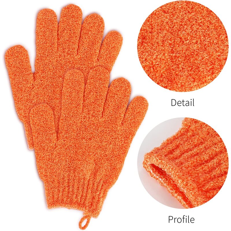 Bath Gloves - Natural Bamboo Charcoal for Shower & Spa