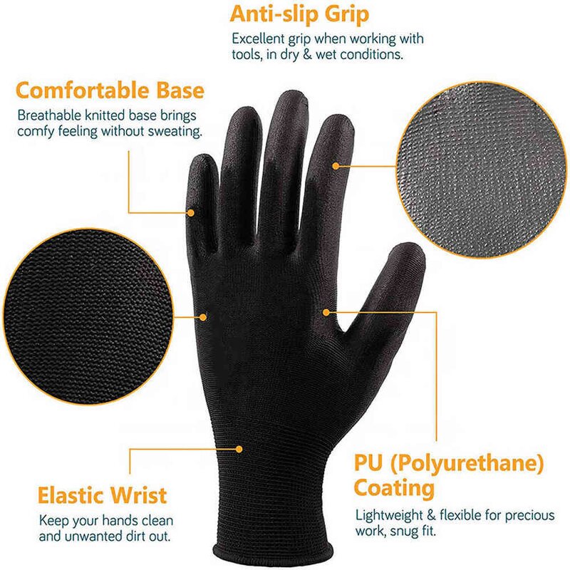 Work Gloves Manufacturer - Custom Logo PU Coated for Industry