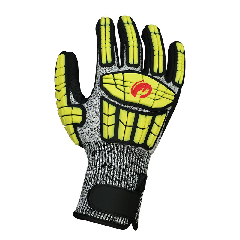 Impact Resistant Gloves - TPR Knuckle Guard for Oil Mine