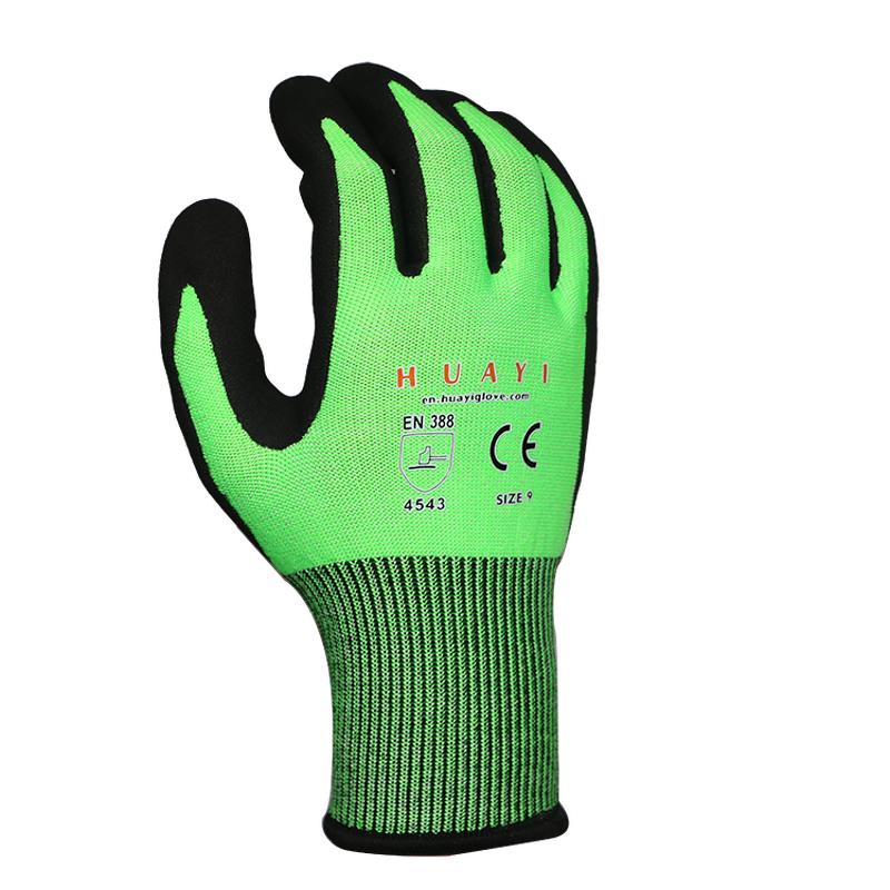 Cut Resistant Gloves - Sandy Nitrile Coated Level 5 for HVAC