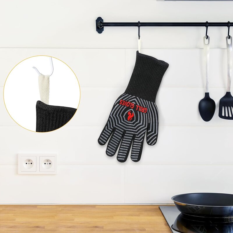 Oven Mitts - 1472℉ Heat Protection Non-Slip for Kitchen