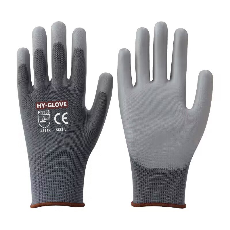 PU Coated Gloves - CE 4131X Lightweight Polyurethane Palm for Electronics