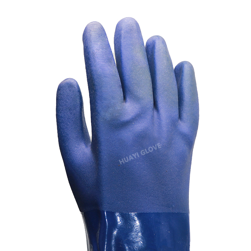 PVC Gloves - Coated Industrial Chemical Resistant Heavy Duty