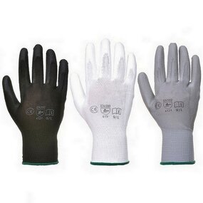 Work Gloves Manufacturer - Custom Logo PU Coated Polyester for Safety
