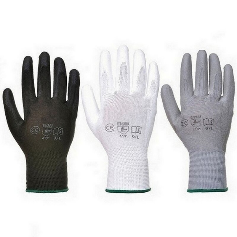 Work Gloves Manufacturer - Custom Logo PU Coated Polyester for Safety
