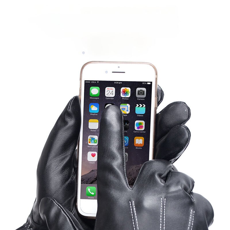 Winter Gloves - Touchscreen PU Leather Waterproof for Cycling