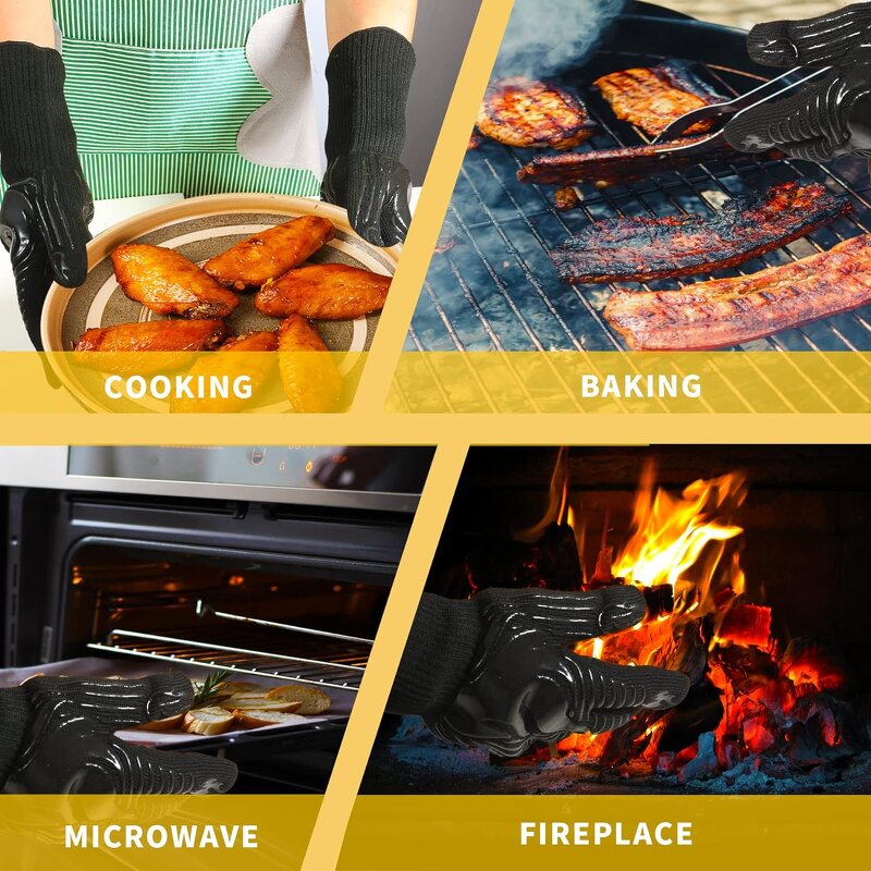 BBQ Gloves - Custom Logo Heat Resistant for Grill & Oven