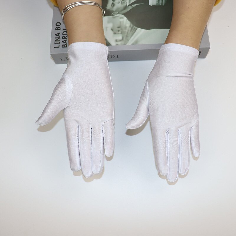 Serving Gloves - Elastic White Spandex for Jewelry & SPA