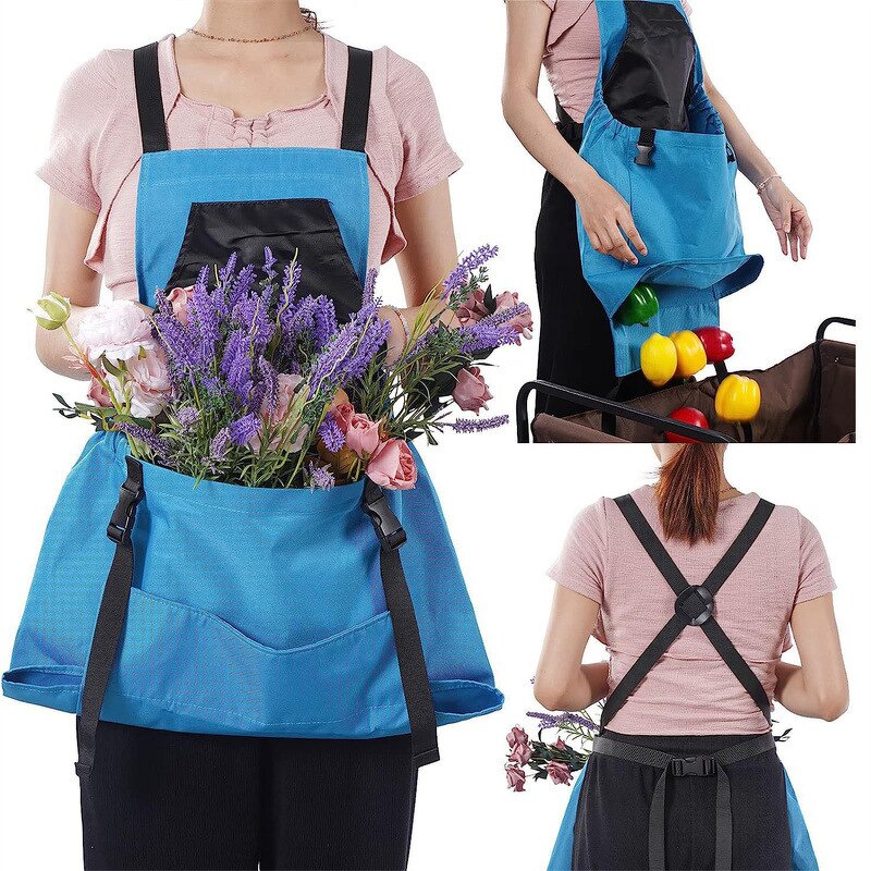 Garden Apron - Adjustable Canvas Waterproof with Pockets