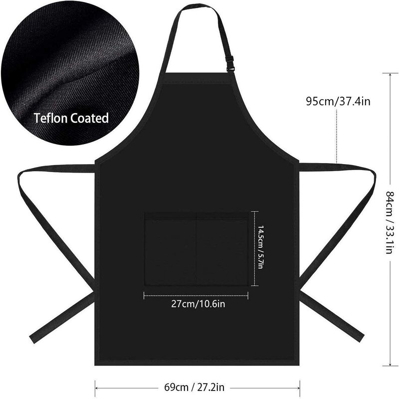 Kitchen Apron - Custom Logo Black White Pink for Chef