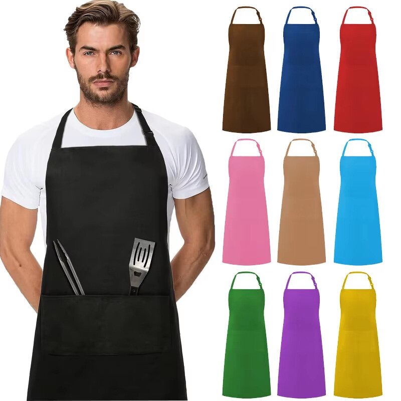 Kitchen Apron - Custom Logo Black White Pink for Chef