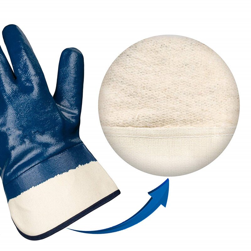 Nitrile Gloves - Custom Industrial Oil Water Proof for Construction