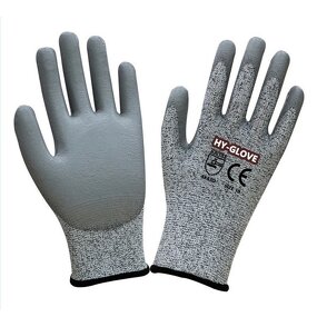Cut Resistant Gloves - EN388 4X43D HPPE PU Coated for Glass Handling
