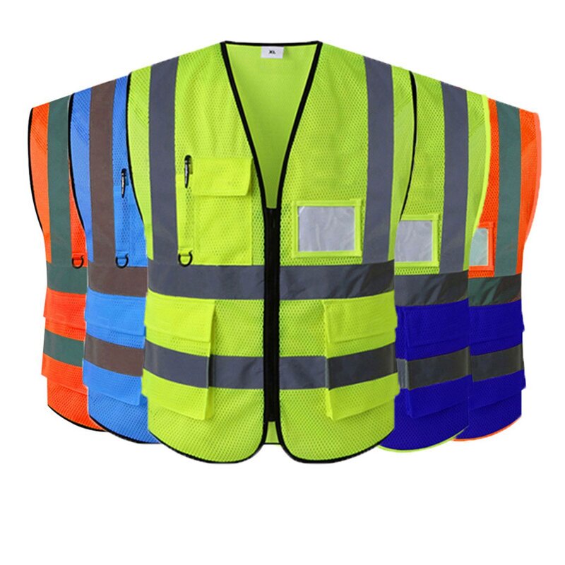 Safety Vest - Custom Logo Men Women Adjustable Mesh