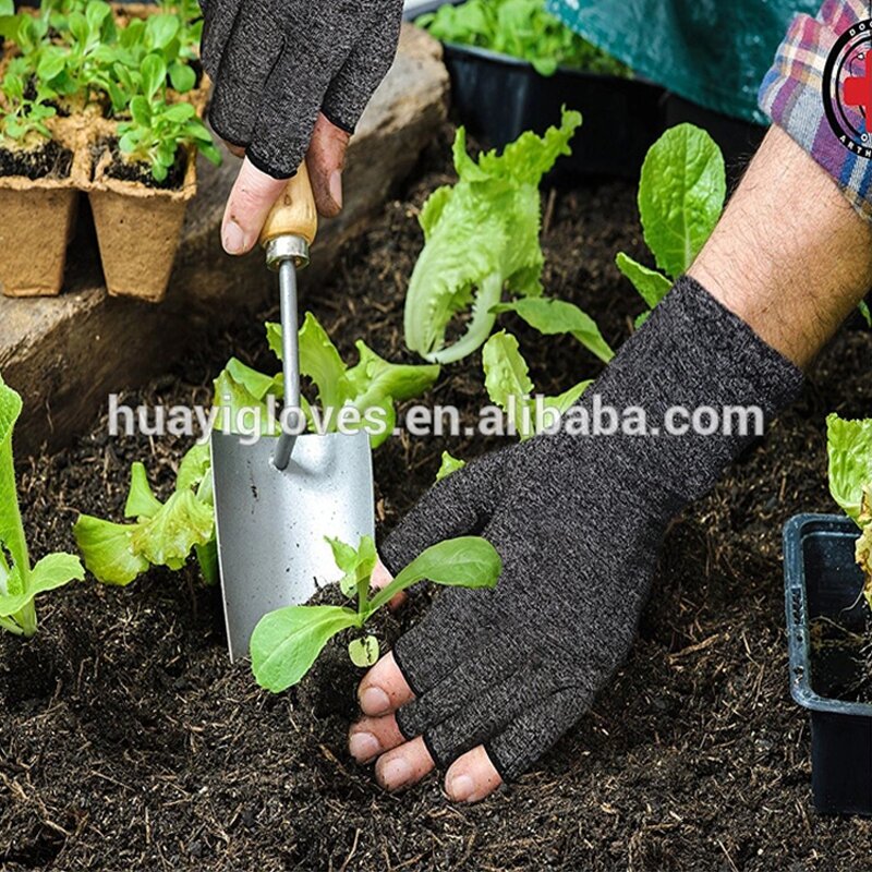 Compression Gloves - Fingerless Cotton Spandex for Arthritis