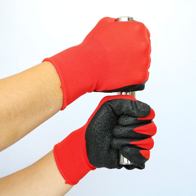 Work Gloves - Heavy Duty Latex for Construction & Garden