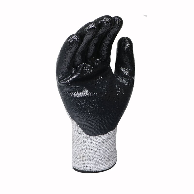 Cut Resistant Gloves - HPPE Knitted EN388 Level 5 Sandy Nitrile