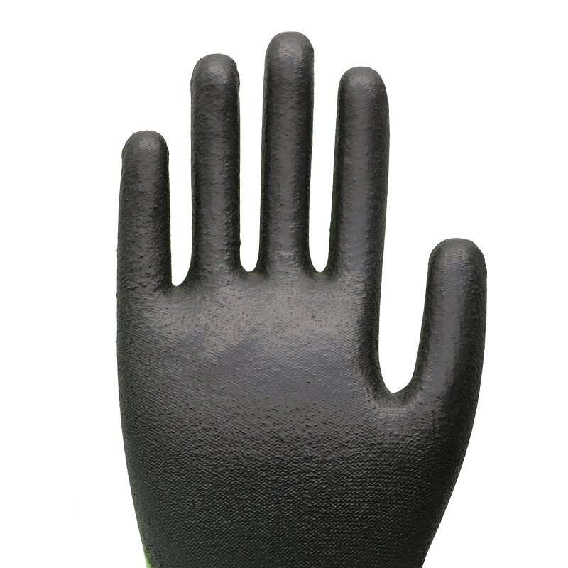 Work Gloves - 13G Bamboo Yarn PU Dipped Palm for Garden