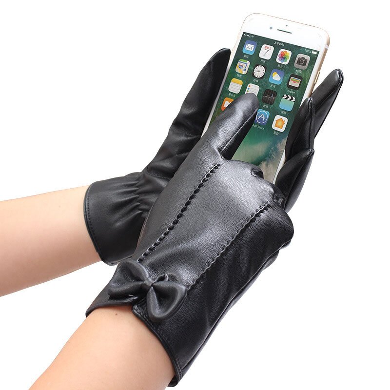 Winter Gloves - Wholesale PU Leather Thermal for Women