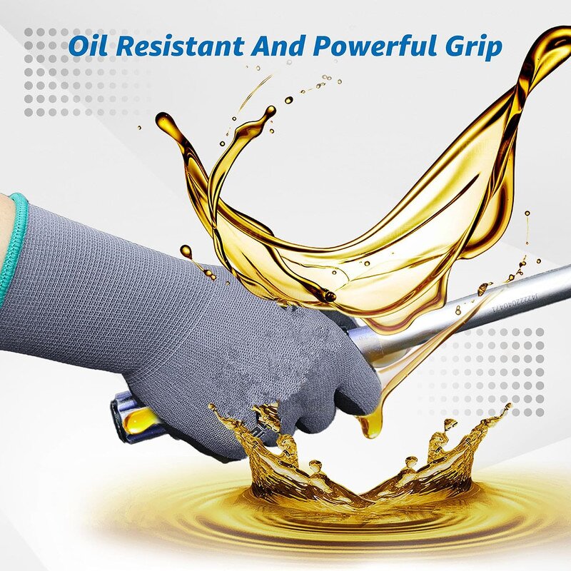 Work Gloves - Seamless Knitted Nylon Nitrile Foam for Construction