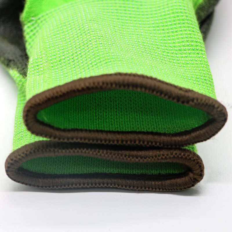 Work Gloves - 13G Bamboo Yarn PU Dipped Palm for Garden