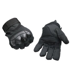 Tactical Gloves - Black Full Finger Carbon Fiber Knuckle