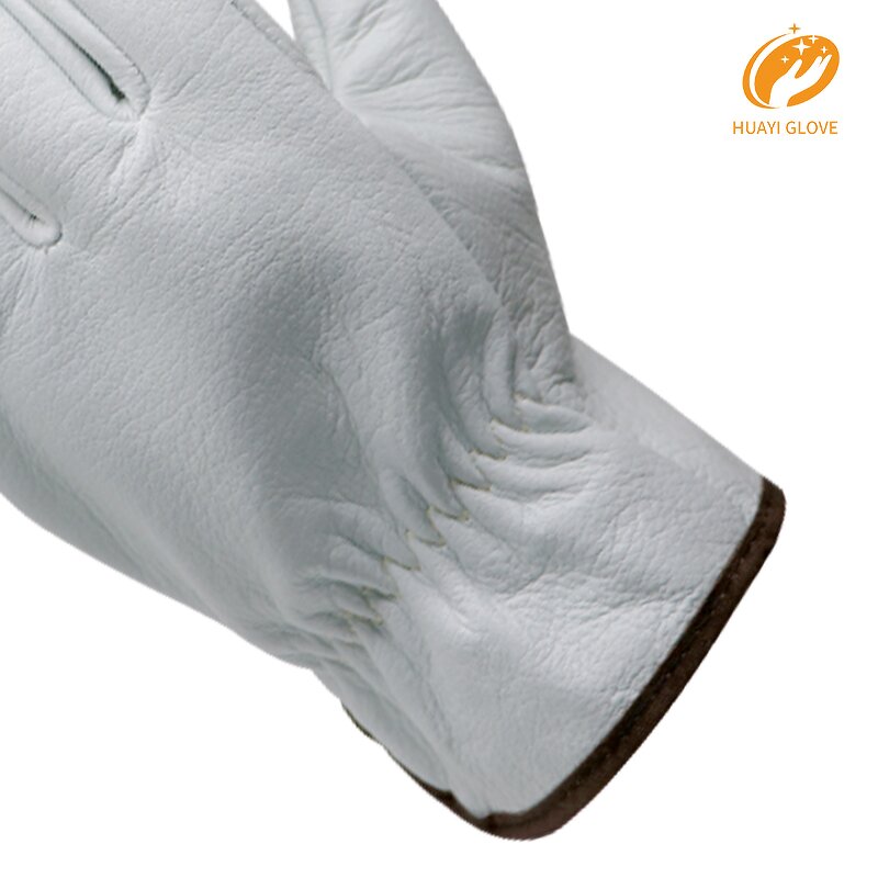 Driver Gloves - Heavy Duty Cow Grain Leather for Industrial