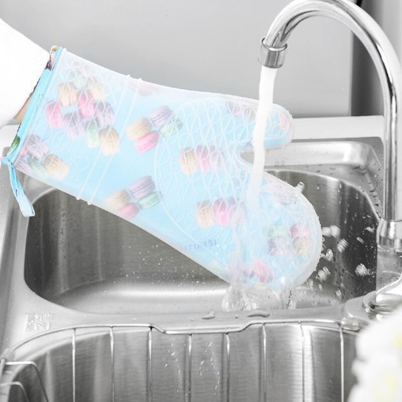 Silicone Cooking Gloves - Waterproof Non-Slip for BBQ & Oven