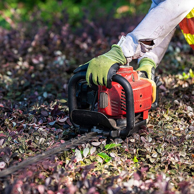 Safety Gloves - 13G Bamboo Liner Nitrile Palm Coated for Garden