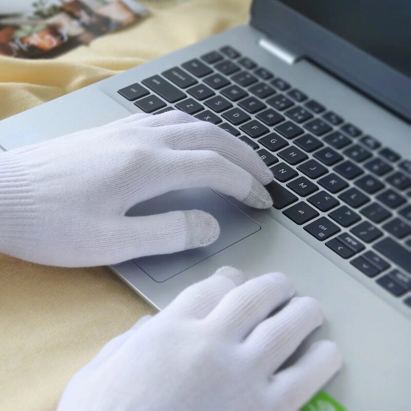 Cotton Gloves - Unisex Lightweight Moisturizing Touchscreen