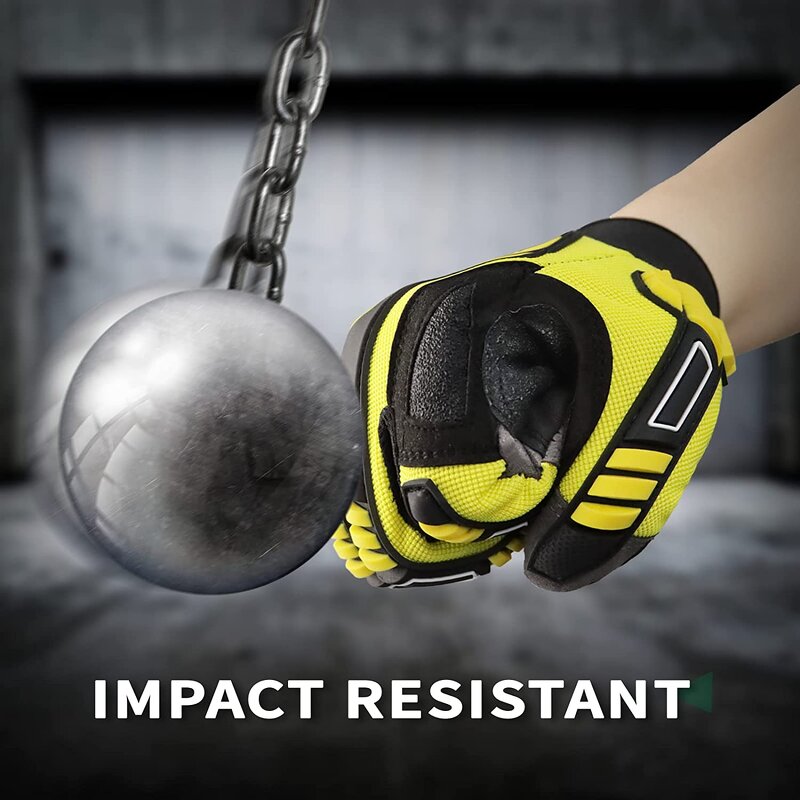 Work Gloves - Synthetic Leather Touch Screen Impact Protection
